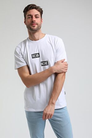 Bisiklet Yaka Beyaz Slim Fit Tişört 23SSM20289