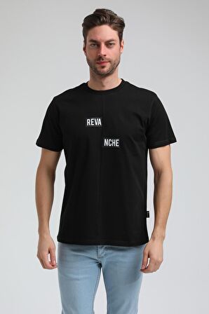 Bisiklet Yaka Siyah Slim Fit Tişört 23SSM20289