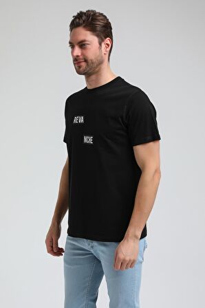 Bisiklet Yaka Siyah Slim Fit Tişört 23SSM20289