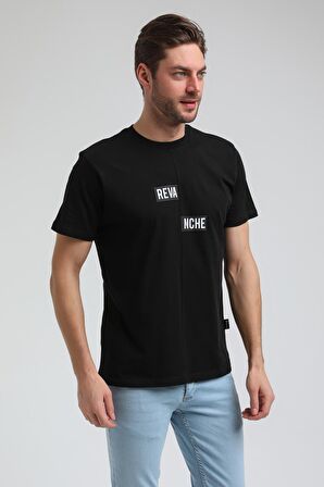 Bisiklet Yaka Siyah Slim Fit Tişört 23SSM20289