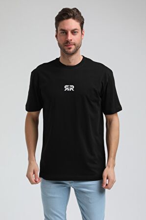 Bisiklet Yaka Siyah Slim Fit Tişört 23SSM20335