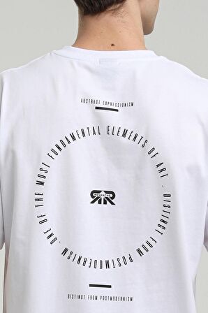 Bisiklet Yaka Beyaz Slim Fit Tişört 23SSM20334