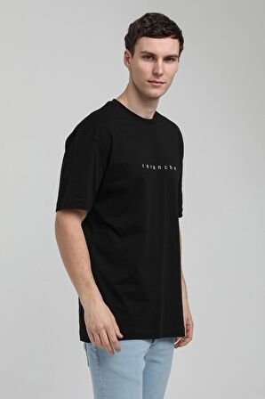 Bisiklet Yaka Siyah Slim Fit Tişört 23SSM20334