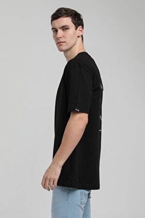 Bisiklet Yaka Siyah Slim Fit Tişört 23SSM20334