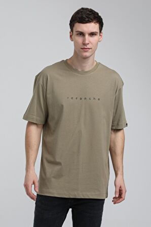 Bisiklet Yaka Açık Haki Slim Fit Tişört 23SSM20334
