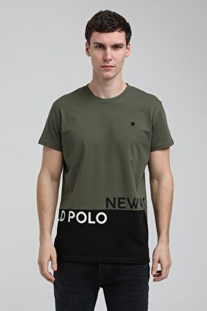 New World Polo Bisiklet Yaka Haki Slim Fit Tişört 23SSM20310