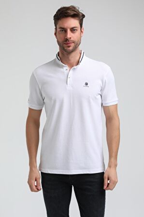 New World Polo Hakim Yaka Beyaz Slim Fit Polo 23SSM10247