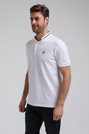 New World Polo Hakim Yaka Beyaz Slim Fit Polo 23SSM10247