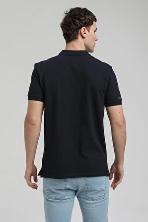 New World Polo Polo Yaka Lacivert Regular Custom Polo 23SSM10248