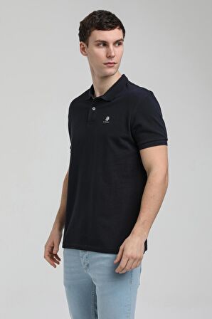 New World Polo Polo Yaka Lacivert Regular Custom Polo 23SSM10248
