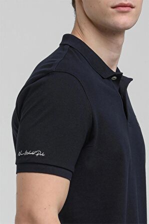 New World Polo Polo Yaka Lacivert Regular Custom Polo 23SSM10248