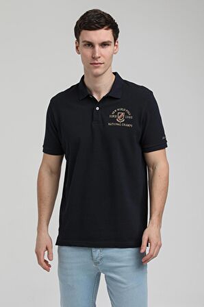 New World Polo Polo Yaka Lacivert Regular Custom Polo 23SSM10251