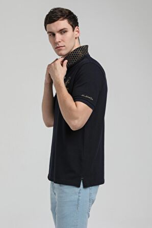 New World Polo Polo Yaka Lacivert Regular Custom Polo 23SSM10251
