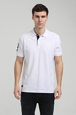 New World Polo Polo Yaka Beyaz Regular Custom Polo 23SSM10253