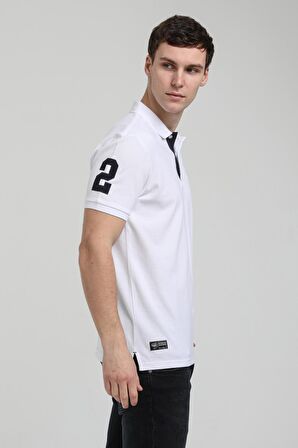 New World Polo Polo Yaka Beyaz Regular Custom Polo 23SSM10253