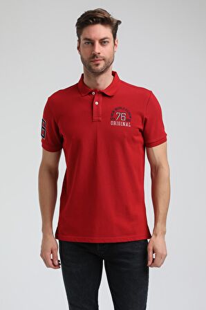 New World Polo Polo Yaka Kırmızı Regular Custom Polo 23SSM10254