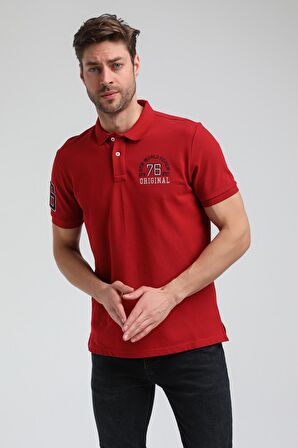 New World Polo Polo Yaka Kırmızı Regular Custom Polo 23SSM10254