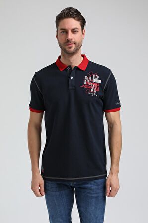 New World Polo Polo Yaka Lacivert Regular Custom Polo 23SSM10257