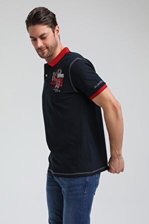 New World Polo Polo Yaka Lacivert Regular Custom Polo 23SSM10257