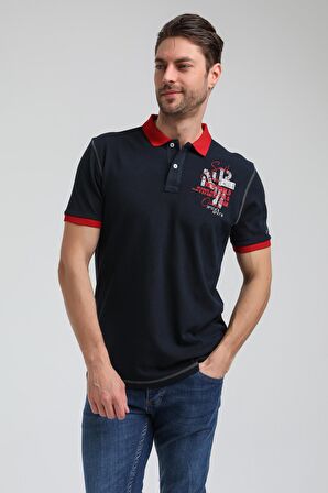 New World Polo Polo Yaka Lacivert Regular Custom Polo 23SSM10257
