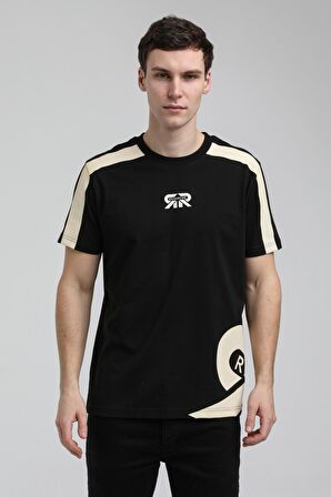 Bisiklet Yaka Siyah Slim Fit Tişört 23SSM20324