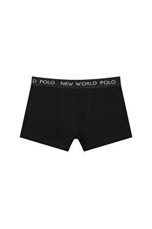 Basic 3'lü Boxer Siyah Slim Fit Boxer Set 23SSM1001