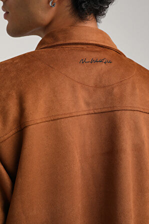 Süet Üst Kahverengi Slim Fit Takım 23Fwm64027