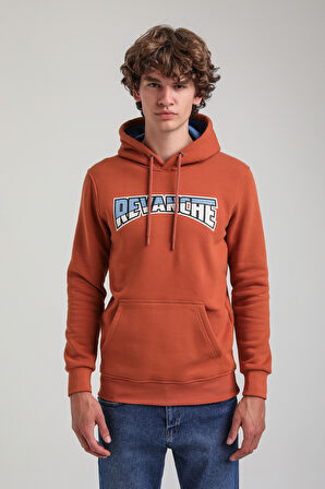 Kapüşonlu Kiremit Slim Fit Hoodie 23FWM64058