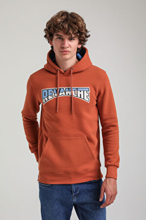 Kapüşonlu Kiremit Slim Fit Hoodie 23FWM64058