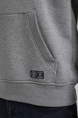 Gri Slim Fit Half-Zip Sweatshirt 23FWM64064
