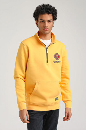 Hardal Slim Fit Half-Zip Sweatshirt 23FWM64064