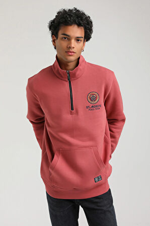 Kestane Slim Fit Half-Zip Sweatshirt 23FWM64064