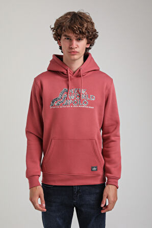 Kapüşonlu Kestane Slim Fit Hoodie 23FWM64051
