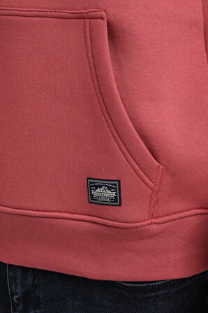 Kapüşonlu Kestane Slim Fit Hoodie 23FWM64051