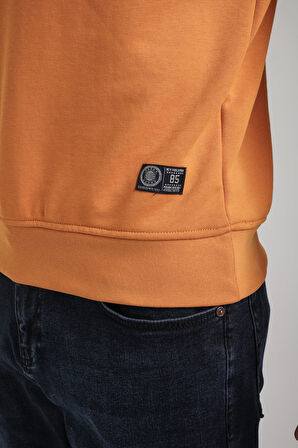 Bisiklet Yaka Hardal Slim Fit Sweatshirt 23FWM60152