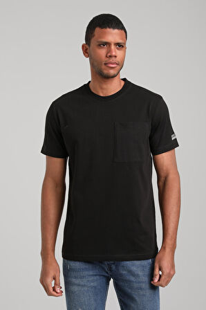 Bisiklet Yaka Siyah Slim Fit Tişört 24SSM20273