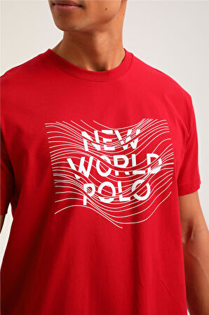 Bisiklet Yaka Bordo Regular Custom Tişört 24SSM20294