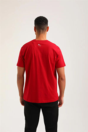 Bisiklet Yaka Bordo Regular Custom Tişört 24SSM20294