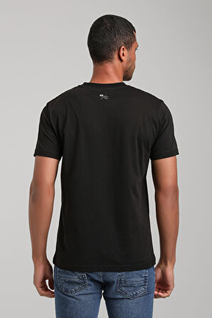 Bisiklet Yaka Siyah Slim Fit Tişört 24SSM20295