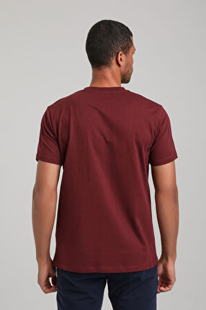 Bisiklet Yaka Vişne Regular Custom Tişört 24SSM20307