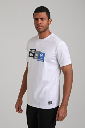 Bisiklet Yaka Beyaz Regular Custom Tişört 24SSM20328