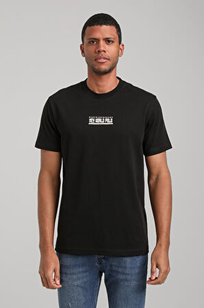 Bisiklet Yaka Siyah Slim Fit Tişört 24SSM20283