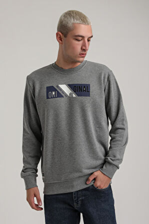 Bisiklet Yaka Siyah Slim Fit Sweatshirt 24FWM60184