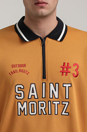 Bisiklet Yaka Hardal Slim Fit Sweatshirt 24FWM60207