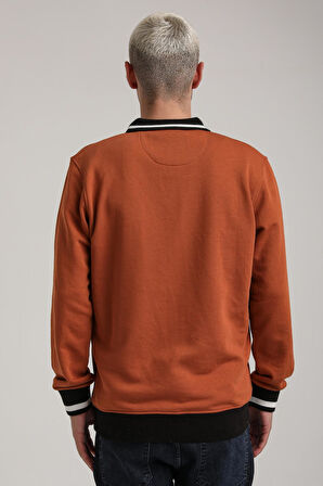 Bisiklet Yaka Kiremit Slim Fit Sweatshirt 24FWM60207