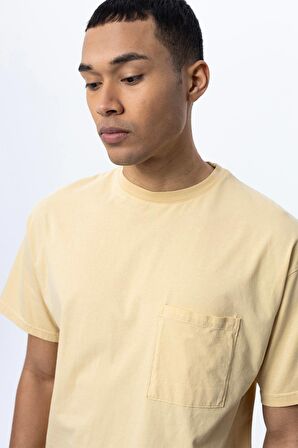 Regular Fit Bisiklet Yaka Cepli Basic Kısa Kollu Tshirt | M