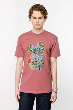 Phoenix And Fire Regular Tshirt - Gül Kurusu