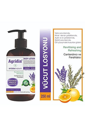 Agridin Selülit Karşıtı Lavanta Biberiye Portakal Collagen Içerikli Vücut Losyonu 250 ml