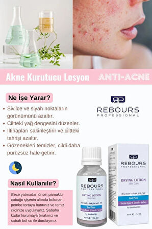 Rebours Akne Ve Sivilce Karşıtı Akne Kurutucu Losyon 