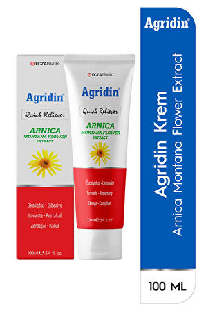 Agridin Ağrı Giderici Kremi Arnica Montana Lavanta Biberiye Okaliptüs Krem 100 ml Tüp